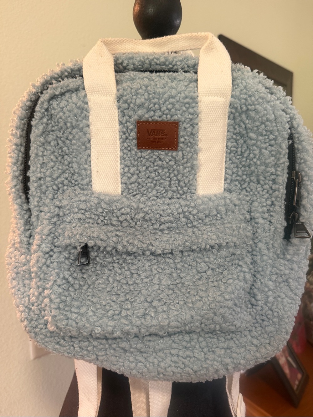 Vans Women's Light Blue Sherpa Mini Backpack